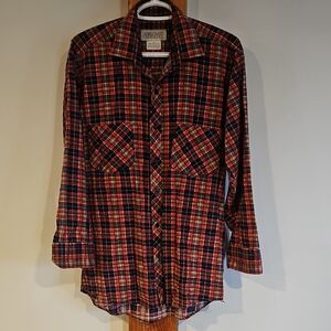 Northwest Territory Red and Black Plaid Flannel Button Down Shirt